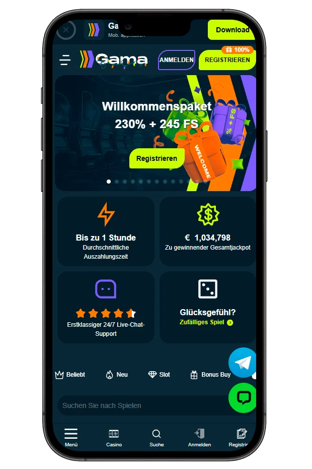 gama casino app promotions